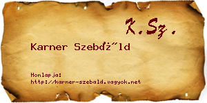 Karner Szebáld névjegykártya